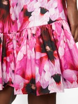 Thumbnail for your product : Alexander McQueen Puff-sleeved Floral-print Poplin Dress - Pink Multi
