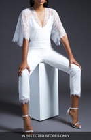 Thumbnail for your product : Cushnie Lace Sleeve Cropped Wedding Jumpsuit