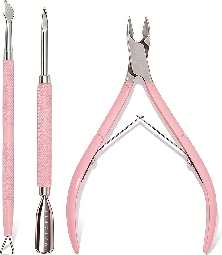 Makartt Cuticle Trimmer Cuticle Remover with Cuticle Pusher, Professional Stainless Steel Durable Pedicure Manicure Tools Cutter Nipper