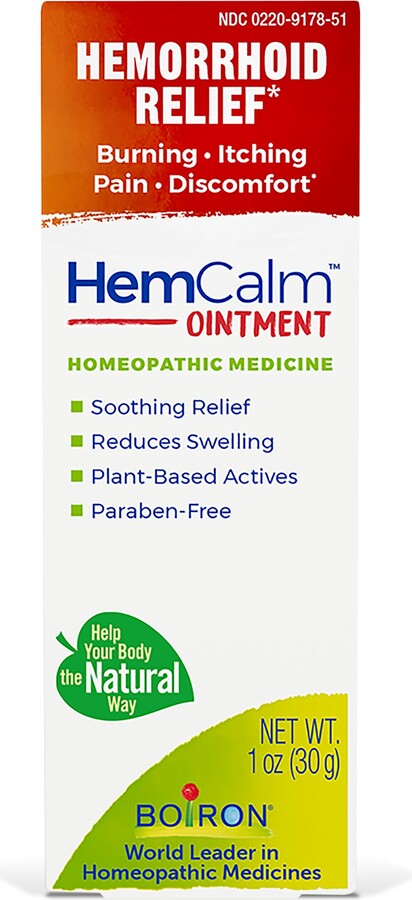 Boiron HemCalm Homeopathic Medicine for Hemorrhoid Relief Ointment, 1 OZ