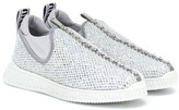 Thumbnail for your product : Miu Miu Crystal-embellished slip-on sneakers