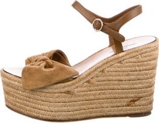 Valentino Suede Bow Accents Espadrilles