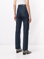Thumbnail for your product : VVB Wordsearch print cropped jeans