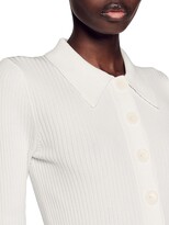 Thumbnail for your product : Sandro Cropped Ribbed Cardigan