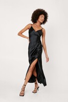 Thumbnail for your product : Nasty Gal Womens Wrap Front Button Down Midi Slip Dress