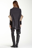 Thumbnail for your product : Romeo & Juliet Couture Faux Fur Trimmed Poncho