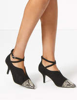 Thumbnail for your product : M&S CollectionMarks and Spencer Crossover Strap Kitten Heel Court Shoes