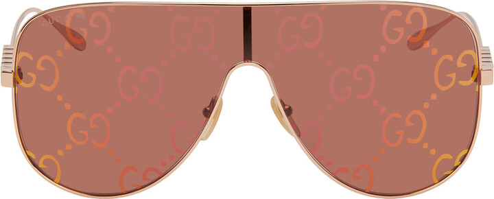 Gucci Ssima Mirrored Mask Injection Ski Goggles Weiss