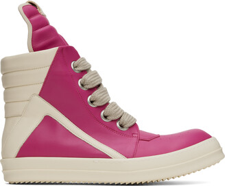 あぴょrick owens geobasket ピンク Rick Owens Pink & White Geobasket Women's Sneakers – Savonches