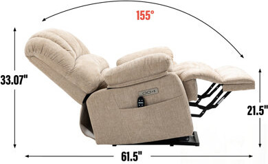 Red Barrel Studio High Back Power Lift Recliner with Vibration Massage and Lumbar Heating