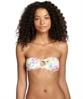 Thumbnail for your product : Lisa Curran Swim white floral print 'Palm Seashell' o-ring bandeau top