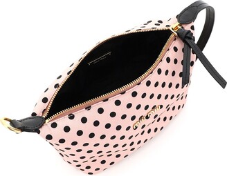 【chikamama】MIU MIU polka-dot bag Polka-dot leather shoulder bag in black - Miu Miu | Mytheresa