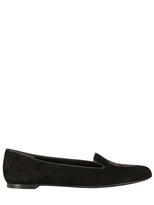 Thumbnail for your product : Alexander McQueen 10mm Suede Skull Loafers