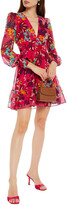 Thumbnail for your product : Saloni Pia Gathered Floral-print Silk Crepe De Chine Mini Dress