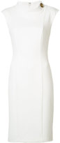 Badgley Mischka buttoned neck fitted  