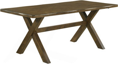 17 Stories Carbon Knotty Nutmeg Rectangular Dining Table