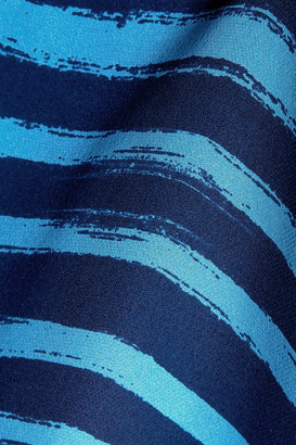 Vince Marker Striped Silk-Chiffon Top