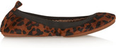 Thumbnail for your product : Yosi Samra Leopard-print calf hair ballet flats