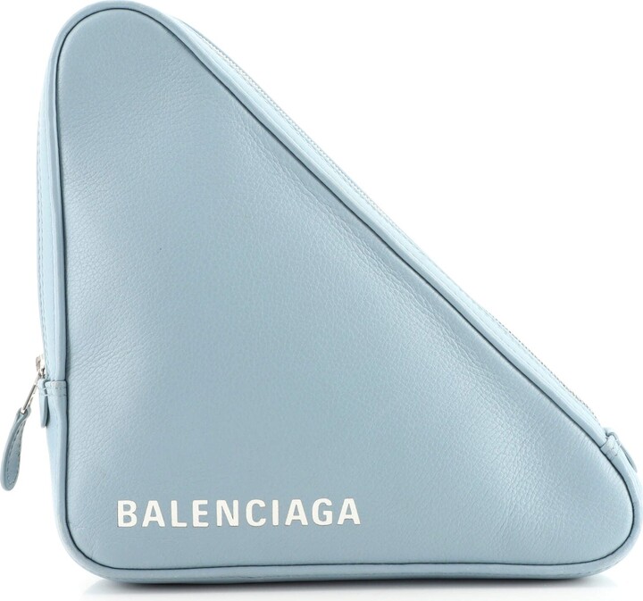 Balenciaga Triangle Pouch Leather Medium - ShopStyle Clutches