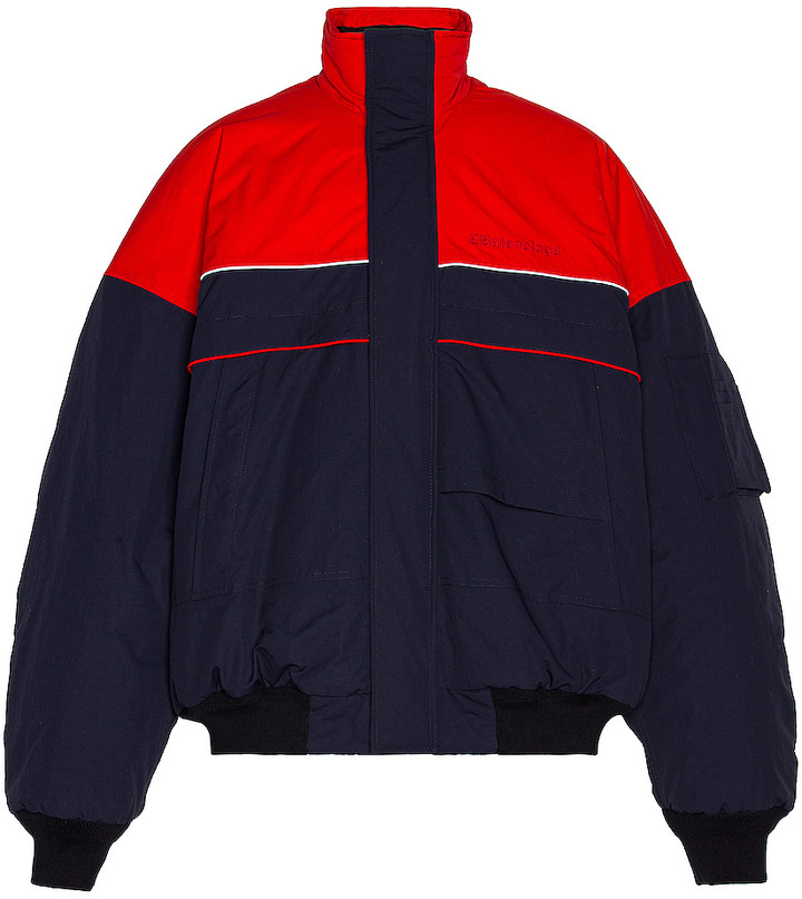 balenciaga windbreaker red
