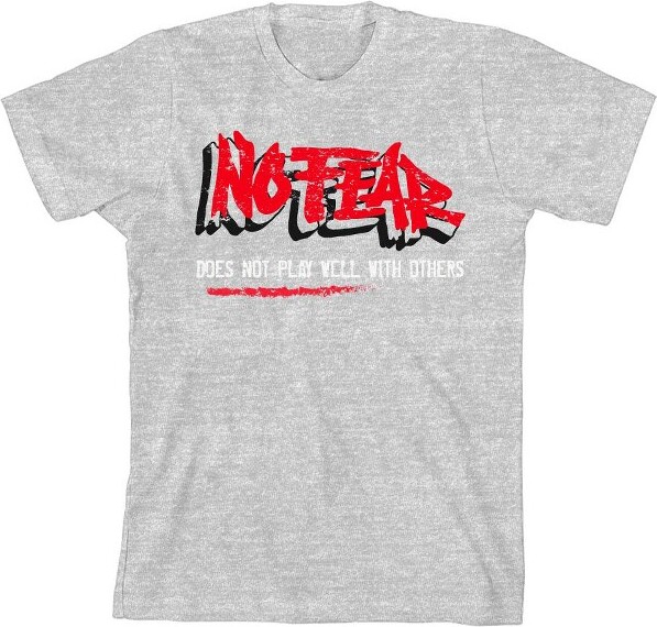 No Fear NoFear"DoesNotPlayWellwithOthers"YouthHeatherGrayCrewNeckShortSleeveTee-XS