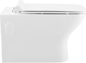 Swiss Madison Carre Wall-Hung Toilet Bundle 0.8/1.6 GPF Dual Flush With Flush Plate