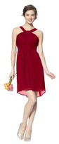 Thumbnail for your product : TEVOLIOTM Women's Chiffon Halter Neck Pleated Dress - Limited Availability Colors