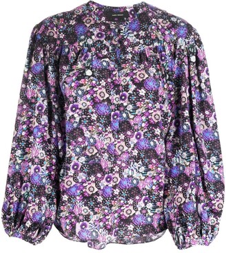 Zara floral-print blouse