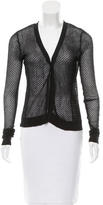 Thumbnail for your product : Herve Leger Silk-Blend Open Knit Cardigan