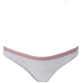 Thumbnail for your product : Charlotte Russe Ribbed-Trim Cotton Thong Panties