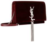 Thumbnail for your product : Saint Laurent Mini Velvet Kate Tassel Shoulder Bag