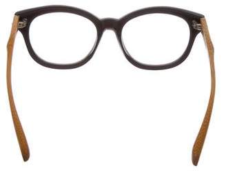 Linda Farrow Oversize Bicolor Eyeglasses