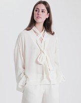 Thumbnail for your product : Tirillm "Sadie" Silk Blouse - Green