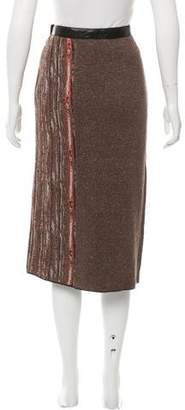 Missoni Leather-Trimmed Knit Skirt w/ Tags
