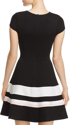Aqua Short Sleeve Color-Block Dress - 100% Exclusive