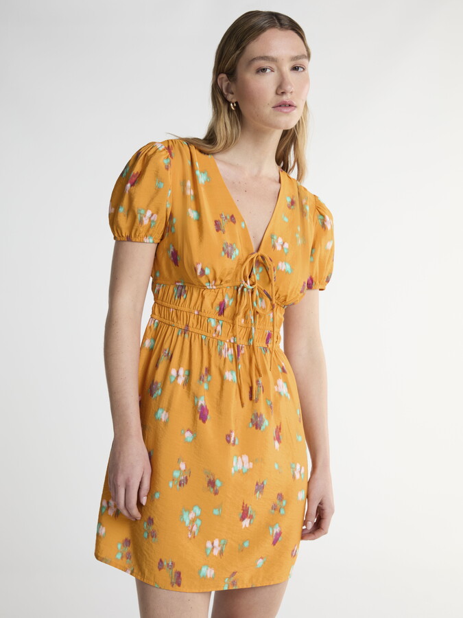 Scoop Women’s Mini Dress with Puff Sleeves, Sizes XS-XXL