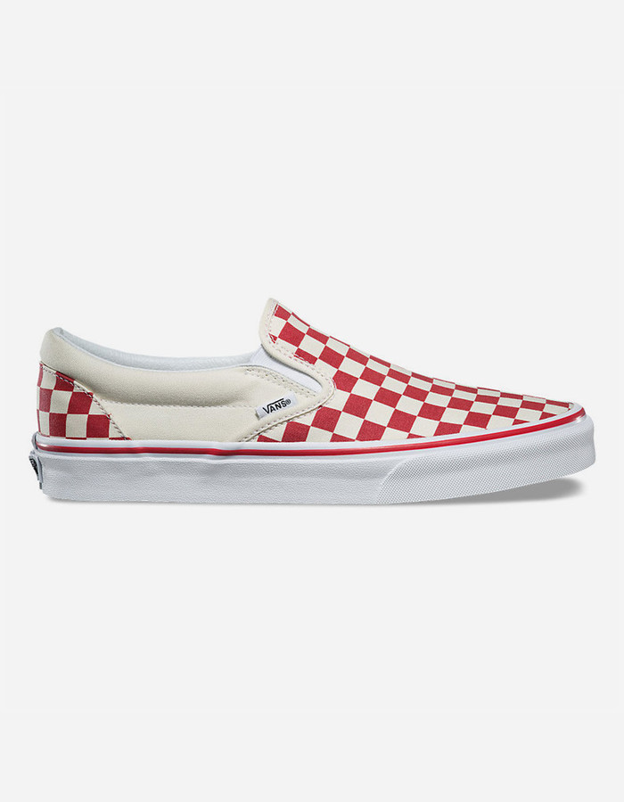 mens vans red checkerboard