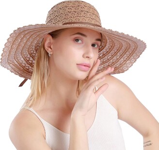 JowTreex Women Floppy Sun Hats Wide Brim Foldable Summer Beach Sun