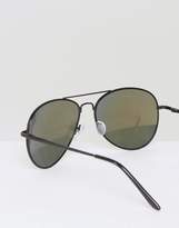 Thumbnail for your product : A. J. Morgan Aj Morgan Skyline Aviator Sunglasses In Matte Black Lenses