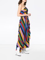 Thumbnail for your product : Philosophy di Lorenzo Serafini Striped One-Shoulder Dress