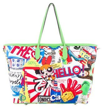 Moschino Power Puff Canvas Tote