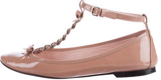 RED Valentino Chain-Link T-Strap Flats