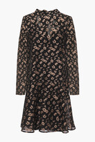 Thumbnail for your product : Markus Lupfer Molly Tie-neck Fil Coupe Georgette Mini Dress