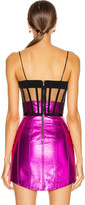 Thumbnail for your product : David Koma Tulle Corset Bustier Top in Black | FWRD