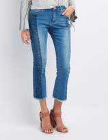 Thumbnail for your product : Charlotte Russe Refuge Colorblock Kick Flare Jeans