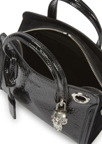 Thumbnail for your product : Alexander McQueen Black patent leather mini cross-body bag
