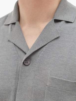 Orlebar Brown Colman Cuban Collar Silk-blend Shirt - Mens - Grey