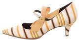 Thumbnail for your product : Tory Burch Striped Pointed-Toe Pumps