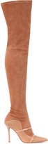 Thumbnail for your product : Malone Souliers Madison over-the-knee suede boots