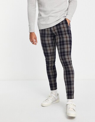 Checked Pants Skinny Men | Shop the world's largest collection of fashion |  ShopStyle UK
